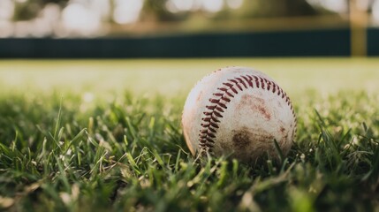 Baseball on Grass