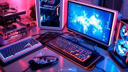 computer technology fiber optic background