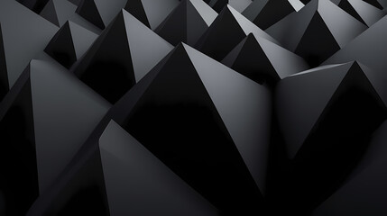 Black geometric surface with triangular pyramids. high tech, dark 3d texture. Egyptian Pyramids. Illustration