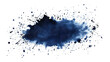 © Yin - one single dark blue watercolor aquarelle abstract splash stain isolated on white background