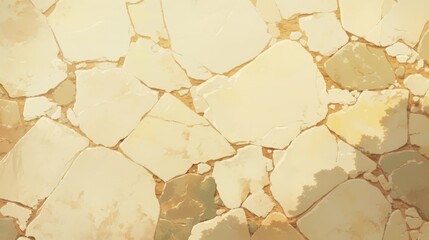 Poster - Beige grey and brown stone floor painting featuring a neutral colored backdrop