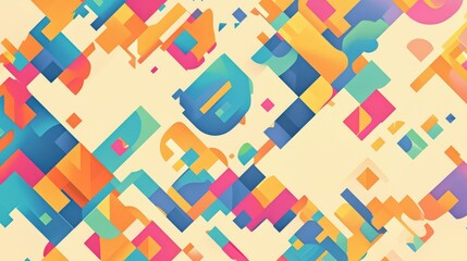 Canvas Print - Geometric Flat Pattern Artwork