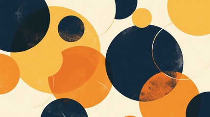 Poster - Abstract circles artwork featuring smooth elements in a round design Hand drawn decoration suitable for social media posts T shirt prints icons labels branding and posters