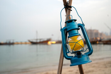 Wall Mural - Traditional Dhow Boat Festival Katara Beach Qatar