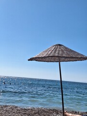 beach with umbrella