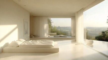 Wall Mural - Minimalist Bedroom with Stunning View