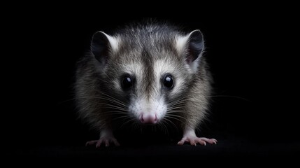 Wall Mural - Close-up of a cute opossum with big eyes