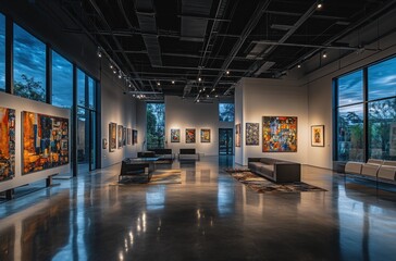 Canvas Print - Modern Art Gallery Interior