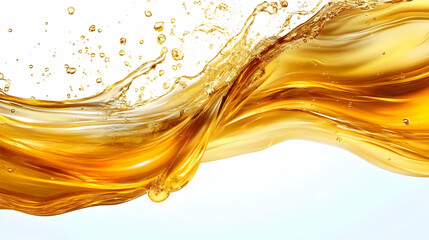 Wall Mural - A flowing splash of golden liquid, showcasing movement and texture.