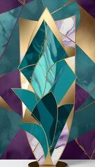 pixel art digital painting A geometric abstract