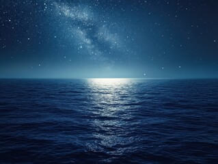 Wall Mural - nighttime lake with stars