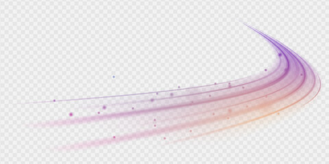Poster - light beam illustration, neon light strip, high speed motion background, on transparent background i
