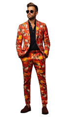 Canvas Print - PNG Man wearing fashion clothes blazer adult individuality.