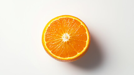 Wall Mural - orange on white background