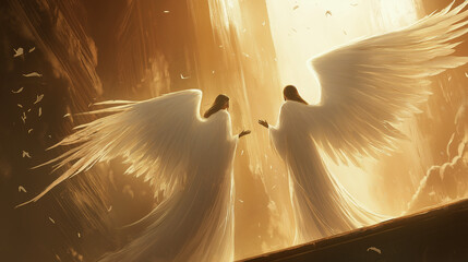 Illustration of powerful biblical angels