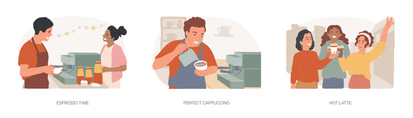 Poster - Coffee culture isolated cartoon vector illustrations se