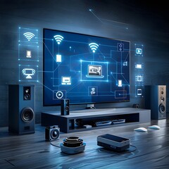 Interconnected Home Entertainment System Delivering Seamless Multimedia Experience