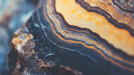 Wall Mural -  A tight shot of a rock, its top portion slightly out of focus, bottom portion clear