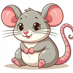 Poster - Cute Mouse Vector Cartoon illustration