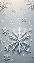 Canvas Print - snowflake on a white background