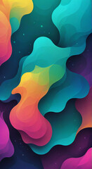 Sticker - abstract colorful background