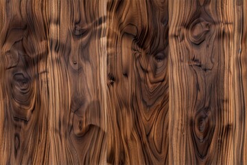 Wall Mural - Beautifully walnut textured wooden surface showcasing rich brown tones and intricate grain patterns.