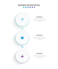 Vertical progress bar featuring 3 arrow-shaped elements, symbolizing the three stages of business strategy and progression. Clean timeline infographic design template. Vector for mobile presentation.