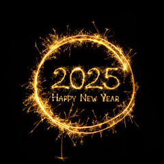 Wall Mural - Happy New Year 2025. Design element.