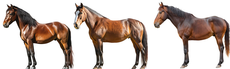 Elegant Brown Horse Collection: Portraits of Standing Horses Showcasing Their Majestic Presence and Unique Characteristics in a Captivating Display of Equine Beauty