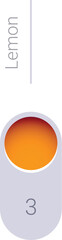 Poster - Minimalist icon is showing level three with a bright lemon color