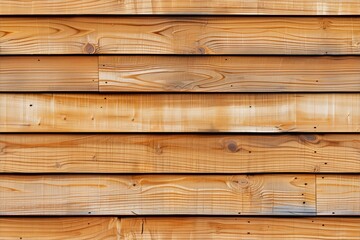 Wall Mural - Wooden panel planks arranged horizontally, showcasing natural wood grain and texture. The warm tones of the wood create a rustic and inviting appearance.