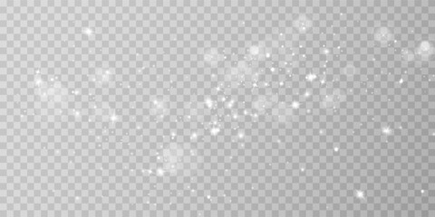 Wall Mural - white png dust light. bokeh light lights effect background. christmas background of shining dust chr