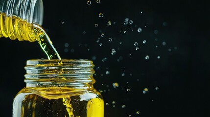 Sticker -   Close-up of an oil bottle with a droplet on top