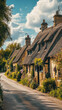 © Kitta Studio - Quaint English village with thatched cottages and blooming flowers