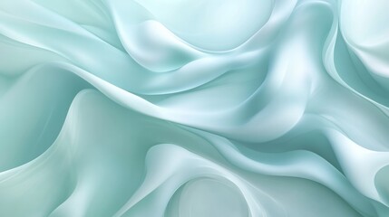 Canvas Print - Abstract light turquoise background flowing like waves