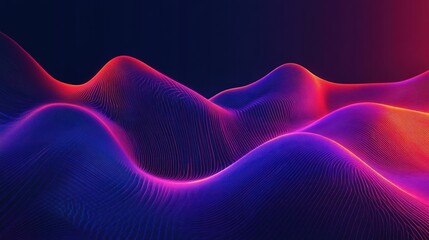 Poster - Abstract Neon Landscape