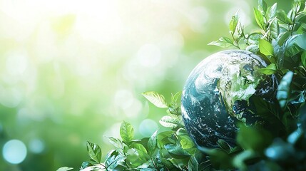 Poster -   A high-resolution photo of a tree's trunk, displaying a glowing green sphere amidst its foliage, against a radiant sky backdrop