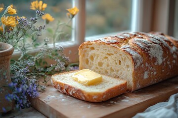 bread with spread butter