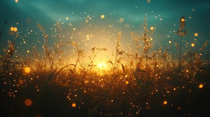 Delicate, transparent fireworks adding a soft glow to a serene night sky