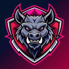 Wall Mural - Wild boar mascot esport game logo illustration for sport game team