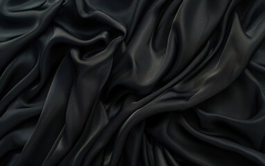 Black fabric cloth texture pattern background 