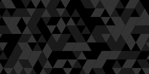 Wall Mural - Abstract geometric vector seamless technology black and gray cube square paper background. surface creative diamond pattern black Polygon Mosaic triangle, business and corporate background.