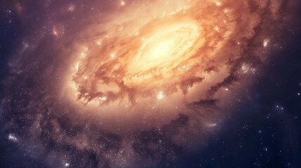 Wall Mural - complex image of a spiral galaxy, illustrating the order and symmetry found in the universe