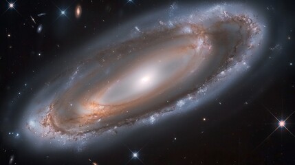 Wall Mural - complex image of a spiral galaxy, illustrating the order and symmetry found in the universe
