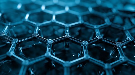 Graphene molecular grid, graphene atomic structure concept