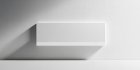 Canvas Print - Minimalist Box with Shadow on Clean White Background