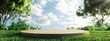 © Максим Зайков - Grass background podium green 3D sky product nature stand display. Grass background podium render white platform outdoor stage cosmetic mockup plant patch land design field meadow minimalist spring.