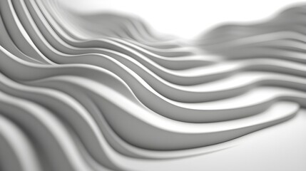 Sticker - Abstract White Wave Pattern