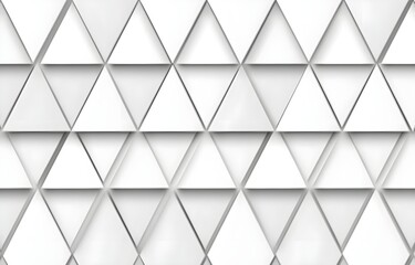 Canvas Print - Abstract White Triangle Pattern