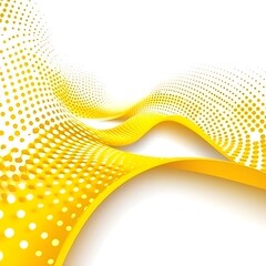 Poster - Abstract Yellow Wave with Dotted Texture